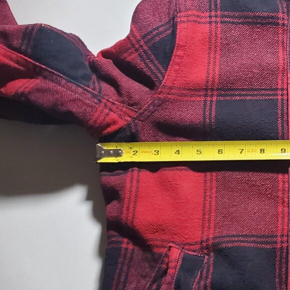 HOLLISTER black and red plaid coat Mens sz L - shipping incl - Picture 6 of 16